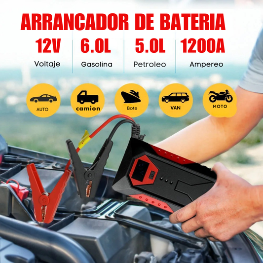 ⚡ARRANCADOR DE BATERIA 🔋 CON CARGADOR PORTATIL ⭐️